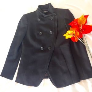 Anne Taylor Black Reversable Button Petite Blazer